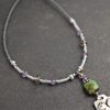 Beaded Gray Squirrel Necklace