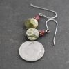 Strawberry Quartz & Rainforest Jasper Earrings