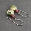Strawberry Quartz & Rainforest Jasper Earrings