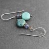 Iolite and Turquoise Earrings