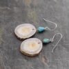 Elk Antler & turquoise earrings (2) Elk Antler & turquoise earrings (2)
