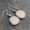 Elk Antler & turquoise earrings (3) Elk Antler & turquoise earrings (3)
