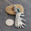 Mooose Antler with Hessonite garnet & Turquoise (2) Mooose Antler with Hessonite garnet & Turquoise (2)