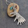 Mooose Antler with Hessonite garnet & Turquoise (5) Mooose Antler with Hessonite garnet & Turquoise (5)
