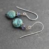 lavender and turquoise gemstone earrings