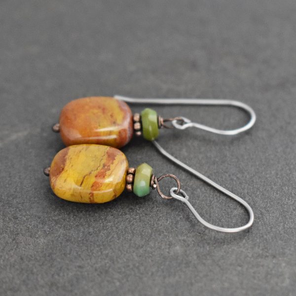 Turquoise & Cherry Creek Jasper Earrings