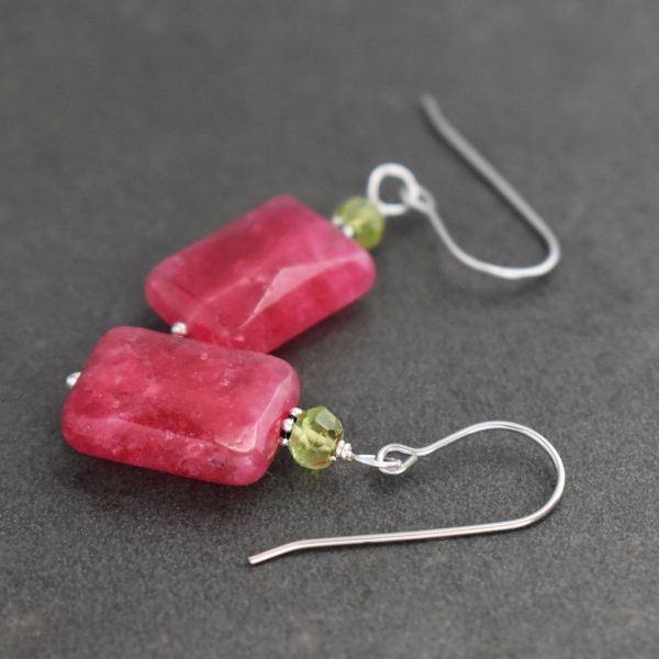 Peridot & Ruby Jade Earrings