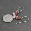 Green agpaite, Pink Jade, Rose Quartz Earrings