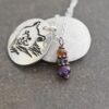 Black bear head necklace with amethyst (4) Black bear head necklace with amethyst (4)