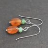 Chrysoprase & Carnelian Earrings