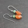 Chrysoprase & Carnelian Earrings