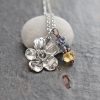Daffodil Necklace iolite, blue qz, citrine (4)