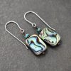 Turquoise, abalone shell earrings