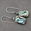 Turquoise, abalone shell earrings