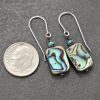 Turquoise, abalone shell earrings