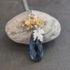 Sugar Maple leaf necklace with cirtine & Teal quartz drop (1) Sugar Maple leaf necklace with cirtine & Teal quartz drop (1)