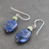 Chrysoprase & Lapis Oval Earrings