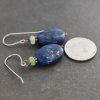 Chrysoprase & Lapis Oval Earrings