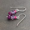 Hot pink jade, amethyst, Jade