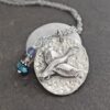 Oval duck with iolite, smoky quartz, Turquoise (1) Oval duck with iolite, smoky quartz, Turquoise (1)