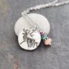 Small elk necklace with ruby, turquoise, pink opal (1)_result