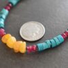 Turquoise, Ruby Agate, Amber Bracelet