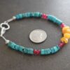 Turquoise, Ruby Agate, Amber Bracelet (3)