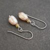 Yellow Sapphire and pearl earrings