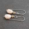 Yellow Sapphire and pearl earrings