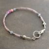 Ruby, Iolite seed bead bracelet