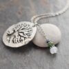 Oak tree with turquoise and moonstone necklace (1)