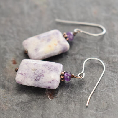 Amethyst & Lilac jasper earrings (3)