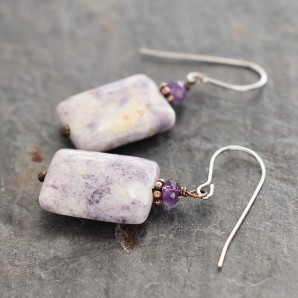 Amethyst & Lilac jasper earrings (3)