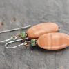 Turquoise & Peach Jasper earrings (1)