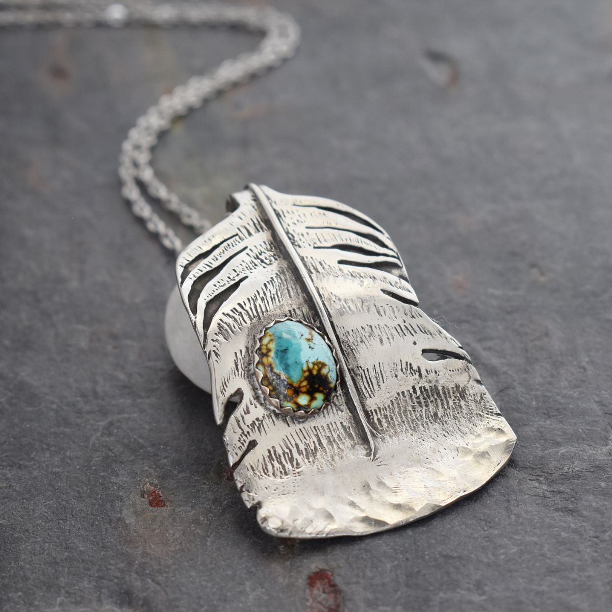 Big Turkey feather Necklace