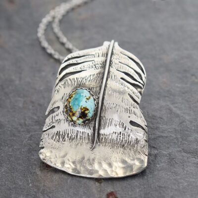 Big Turkey feather Necklace
