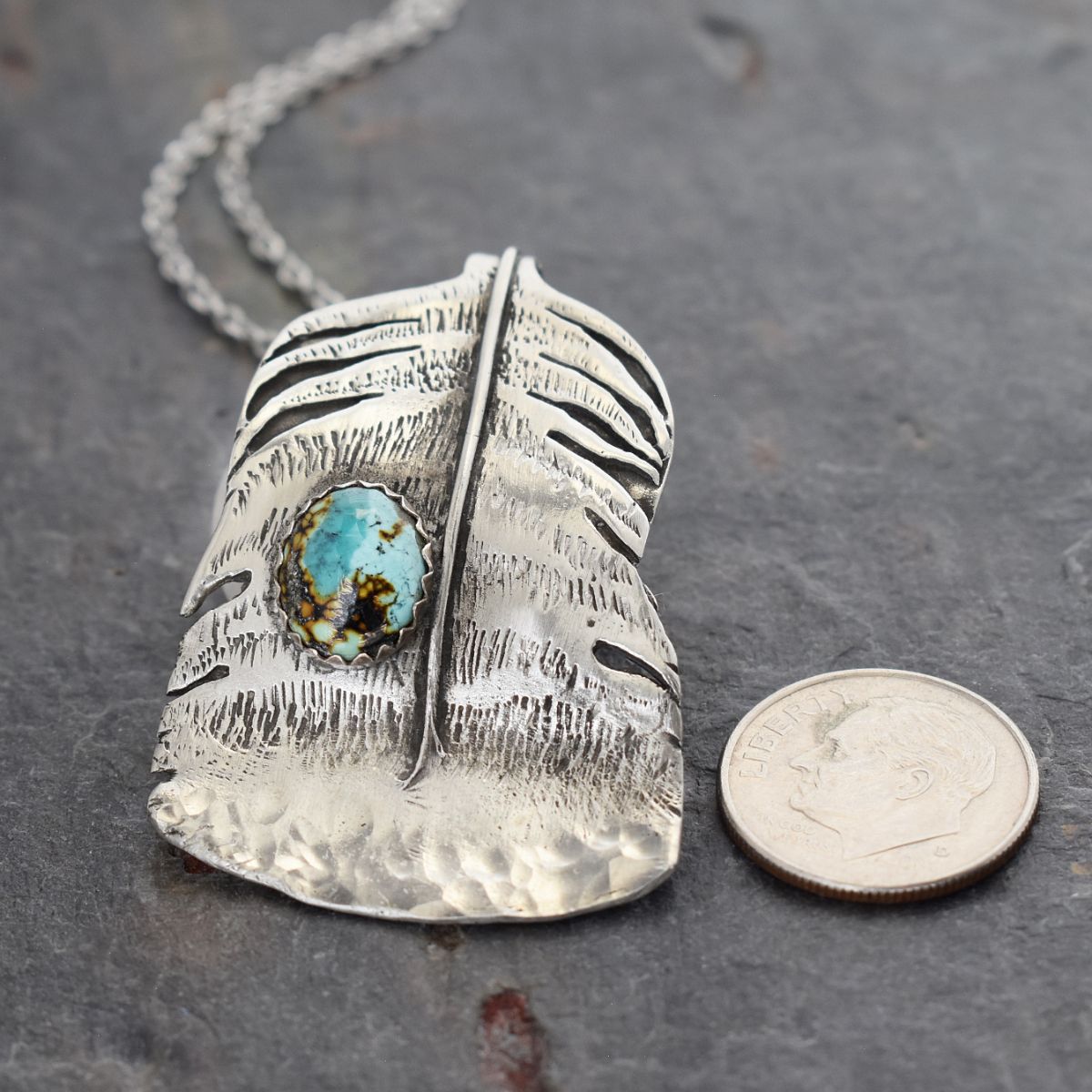 Big Turkey feather Necklace