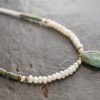 White pearl and turquoise drop Necklace (2)