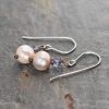 Iolite and pearl earrings