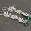 long leaf & green quartz earrings (2)