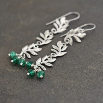 long leaf & green quartz earrings (3)