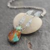 Aquamarine & Turquoise Drop Necklace