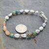 Pearl, Turquoise, Moonstone Bracelet (2) Pearl, Turquoise, Moonstone Bracelet (2)