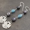 Long Sand Dollar Earrings