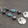 Long Sand Dollar Earrings