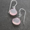 Bright pink chalcedony drop earrings (1) Bright pink chalcedony drop earrings (1)