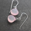 Bright pink chalcedony drop earrings (2) Bright pink chalcedony drop earrings (2)