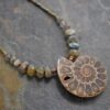 Labradorite Fossilized Ammonite Necklace Labradorite Fossilized Ammonite Necklace