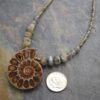 Labradorite Fossilized Ammonite Necklace Labradorite Fossilized Ammonite Necklace