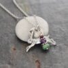 Jumping Hare with hematite, amethyst, turquoise Jumping Hare with hematite, amethyst, turquoise